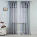 8 of 31:Gretchen Striped Rod Pocket Window Panel with Attached Valance, 54x90 Inches 