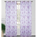 2 of 3:Lot de 2 panneaux de fenêtre transparents à œillets imprimés floraux Reema, 2-38 x 84 pouces 