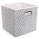 3 of 4:Home Basics Fern Collapsible Non-Woven Storage Bin with Grommet Handle, Black 