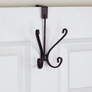 1 of 5:Home Basics Over the Door Double  Hanging Hook with Rounded Knobs, Bronze 