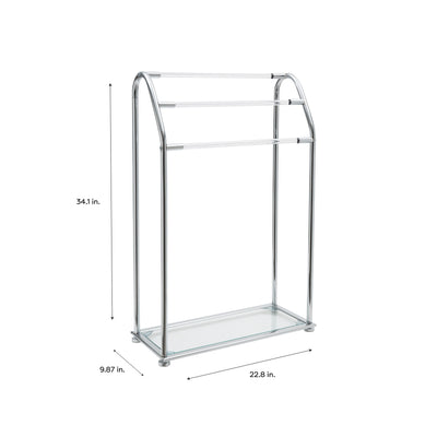 4 of 4:Neu Home Freestanding Acrylic Towel Rack 