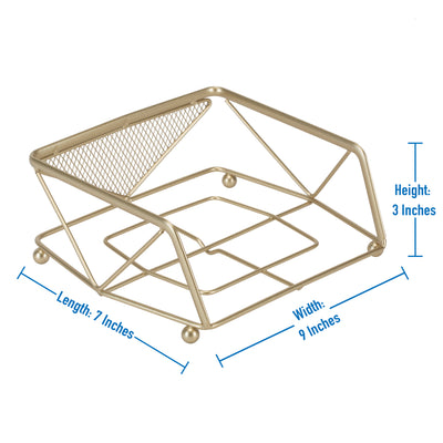3 of 4:Kitchen Details Geode Napkin Holder in Satin Gold 