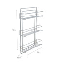 4 of 4:Neu Home 3 Tier Wall Mountable Spice Rack in Chrome 