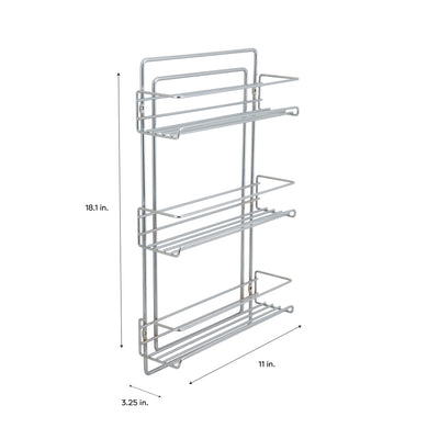 4 of 4:Neu Home 3 Tier Wall Mountable Spice Rack in Chrome 