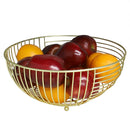 1 of 4:Home Basics Halo Large Capacity Steel Fruit Bowl, Gold 