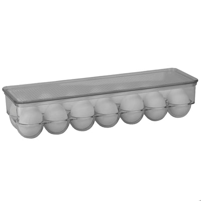 2 of 7:Porte-œufs Home Basics avec couvercle transparent, 14 charges 