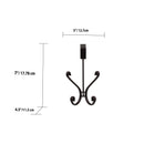 5 of 5:Home Basics Over the Door Double  Hanging Hook with Rounded Knobs, Bronze 