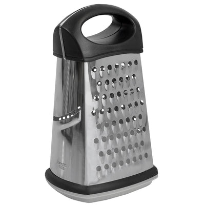 1 of 4:Home Basics 4 Sided Stainless Steel Cheese Grater with Storage Container 