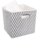 1 of 4:Home Basics Fern Collapsible Non-Woven Storage Bin with Grommet Handle, Black 