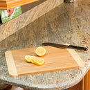 5 of 6:Home Basics Large Dual Tone Bamboo Cutting Board, Natural, 12x16 Inches 