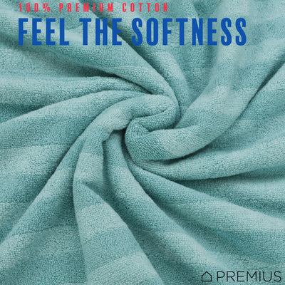 39 of 40:PREMIUS 2 Pack Stripes 100% Cotton Yarn Dyed Bath Sheet Towel, 32x64 Inches 