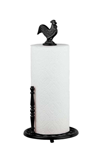 1 of 3:Porte-essuie-tout en fonte Home Basics en forme de coq, noir 
