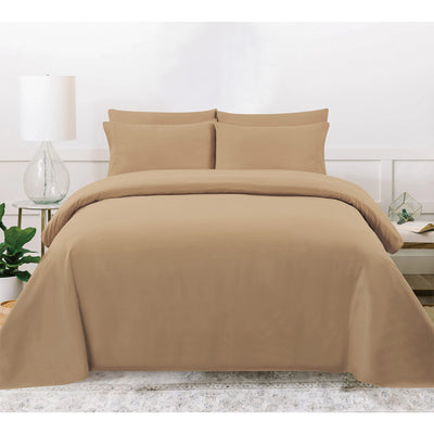 4 of 20:PREMIUS 4-6 Piece Solid Microfiber Wrinkle-Free Sheet Set 