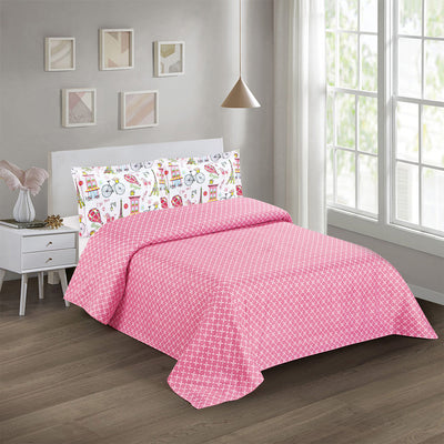 1 of 2:Parure de draps pour enfants Tour de Paris pour filles 