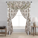 11 of 16:Teagan Floral Printed Crushed Satin Rod Pocket Window Panel and Waterfall Valance Treatments 