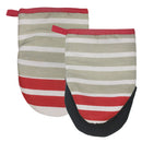 2 of 4:Popular Home Thin Stripes 2-Piece Neoprene Mini Oven Mitt Set 
