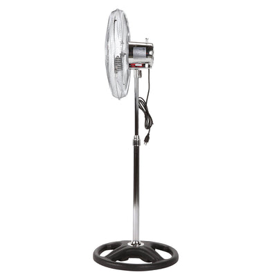 3 of 5:Comfort Zone 3-Speed High-Velocity Oscillating Industrial Pedestal Fan, Black, 18 Inches 
