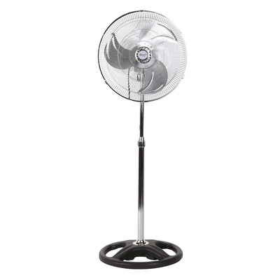 1 of 5:Comfort Zone 3-Speed High-Velocity Oscillating Industrial Pedestal Fan, Black, 18 Inches 