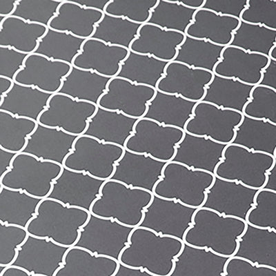 3 of 7:Table pliante polyvalente Home Basics, gris treillis, 38 x 48 x 64 cm 