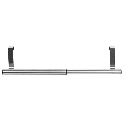 3 of 6:Home Basics Over the Cabinet Door Quick Install Hanging Modern Expandable Steel Towel Storage Rack, Chrome 