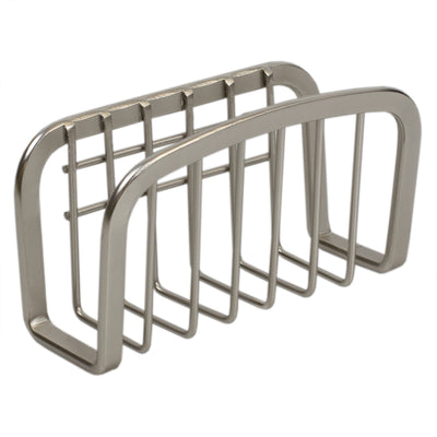 5 of 10:Porte-éponge Home Basics avec ventouses, nickel satiné 