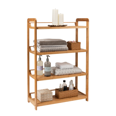 4 of 4:Neu Home Deluxe 4 Tier Bamboo Shelf 