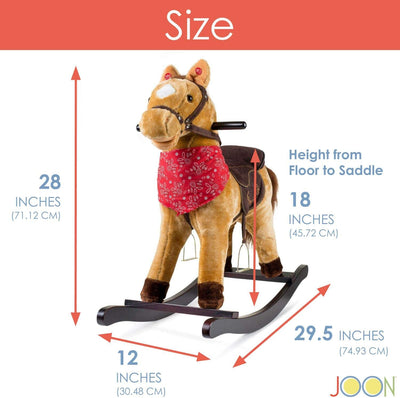 6 of 7:JOON Cowboy Rocking Horse Pony, Bronceado 