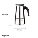 7 of 7:Home Basics2 Cup Demitasse Shot Stainless Steel Stovetop Espresso Maker, Silver 