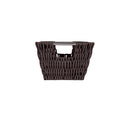 2 of 4:Simplify Small Shelf Storage Rattan Tote Basket in Chocolate 