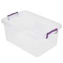 1 of 5:Home Basics 10 Lt Storage Box with Locking Lid, Clear 