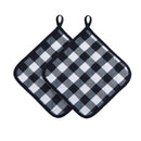 1 of 6:Buffalo Check Gingham 2 Pack Pot Holder, 8x8 Inches 