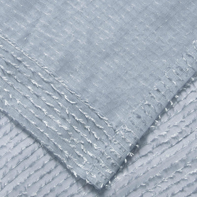 6 of 6:Perry Textured Slub Sheer Grommet Window Panel, Blue, 54x84 Inches 