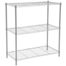 2 of 4:Home Basics 3 Tier Wide Steel Wire Shelf, Grey 