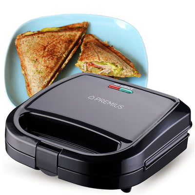 8 of 18:Machine à sandwich double tranche antiadhésive en céramique PREMIUS, moule de 8,25 x 4,75 pouces 