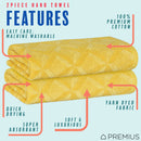 16 of 24:PREMIUS 2-Pack Geo 100% Cotton Yarn Dyed Hand Towel, 16x28 Inches 