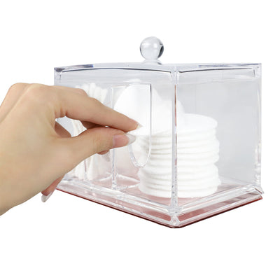 2 of 5:Home Basics Plastic Cotton Swab Organizer with Rose Bottom 