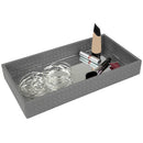 2 of 5:Home Basics Decorative Vanity Tray with Mirror 