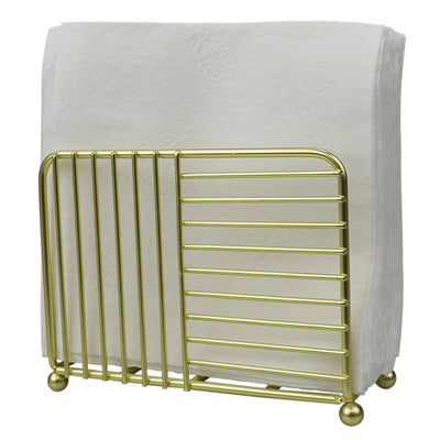 1 of 5:Home Basics Halo Free Standing Steel Napkin Holder, Matte Gold 