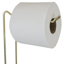 3 of 12:Home Basics Prism Freestanding Dispensing Toilet Paper Holder, Gold 