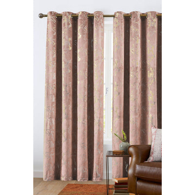9 of 11:Marquis Velvet Mable Metallic Printed Grommet Window Panel, 54x84 Inches 
