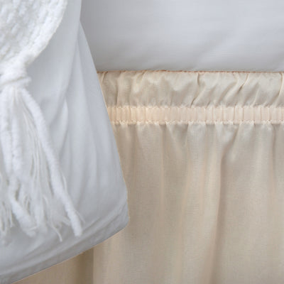 4 of 4:Detalles del hogar Cama envolvente con volantes Queen/King en beige 
