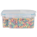 3 of 4:Home Basics Dispensador de cereales pequeño de plástico con boquilla vertedora, transparente 