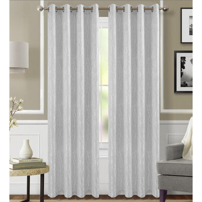 3 of 5:Montrose Plaster Jacquard Grommet Window Panel, 54x84 Inches 