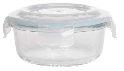 2 of 8:Home Basics 13 oz. Round Borosilicate Glass Food Storage Container 