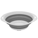 2 of 4:Home Basics Large Collapsible Colander, Grey 