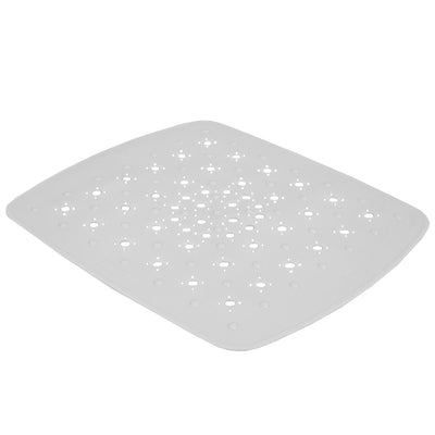 3 of 4:Home Basics Small PVC Sink Mat, White 