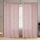 6 of 7:Martina Embossed Metallic Sheer Grommet Window Panel, 55x90 Inches 
