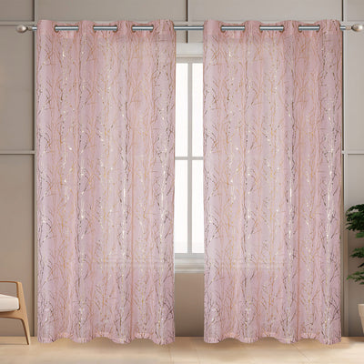 6 of 7:Martina Embossed Metallic Sheer Grommet Window Panel, 55x90 Inches 