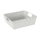 1 of 4:Simplify Estante de almacenamiento tejido grande en color gris 