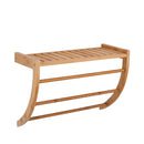 1 of 4:Étagère murale et porte-serviettes en bambou Neu Home 